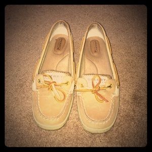 Gold sparkly sperrys! ✨ Barely worn!