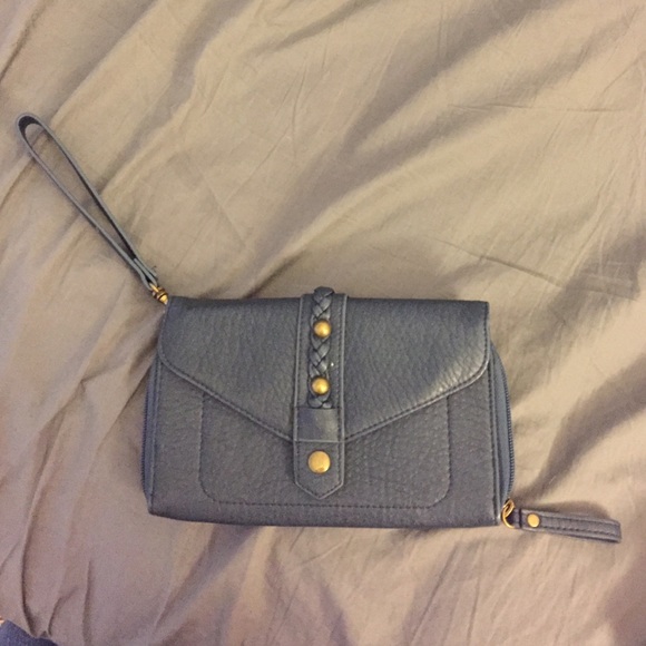 Navy blue wristlet