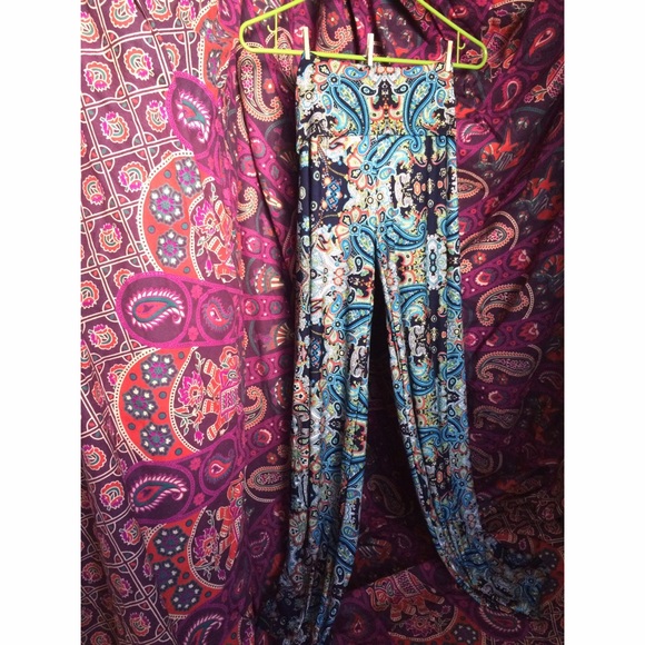 paisley boho pants