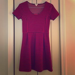 J.CREW Red and Blue Dress