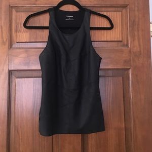 Express Pleather Front Tank
