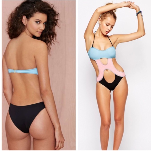 Beach Riot Other - BEACH RIOT color block monokini swimsuit SZ L new