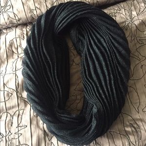 Black infinity scarf with sparkles
