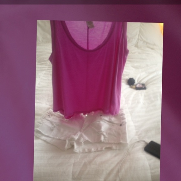 Cotton modal hi-lo crop tank by eyelash couture