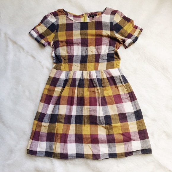 Madewell Plaid Songbird Dress - Picture 3 of 4