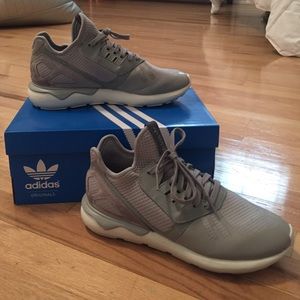 WOMENS Gray Adidas Tubular Runners