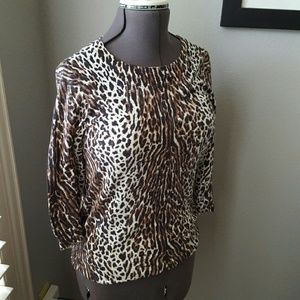 J Crew leopard animal print sweater