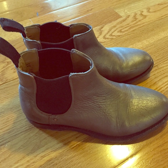 Black and gold ash booties