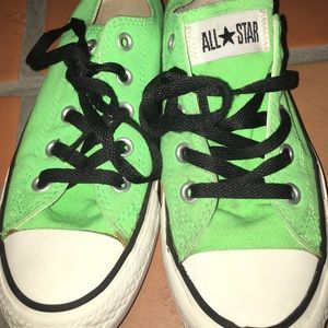 Neon green converse
