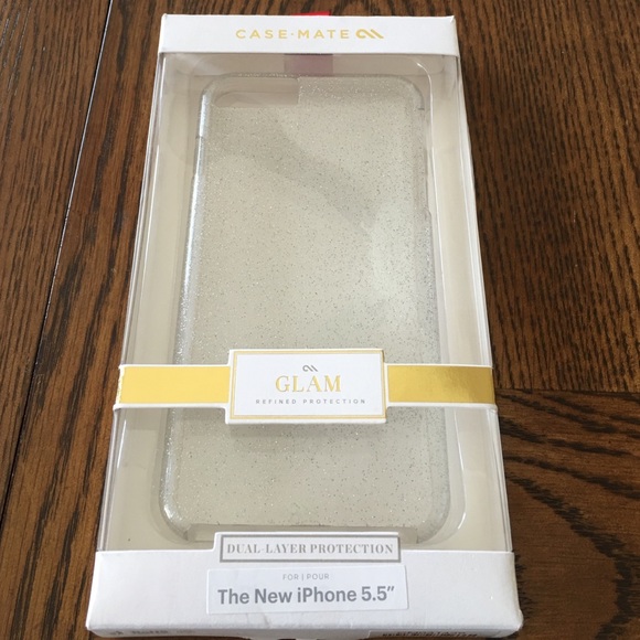 iPhone 6(s) Plus clear glitter Case-Mate Glam case
