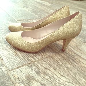 Gold Glitter Steve Madden Pumps (heels)