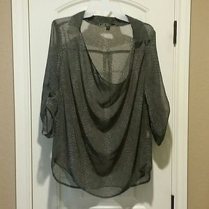 LOVE STITCH sheer blouse.