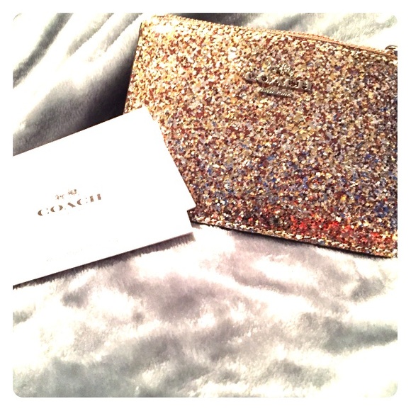 New unused coach glitter wallet
