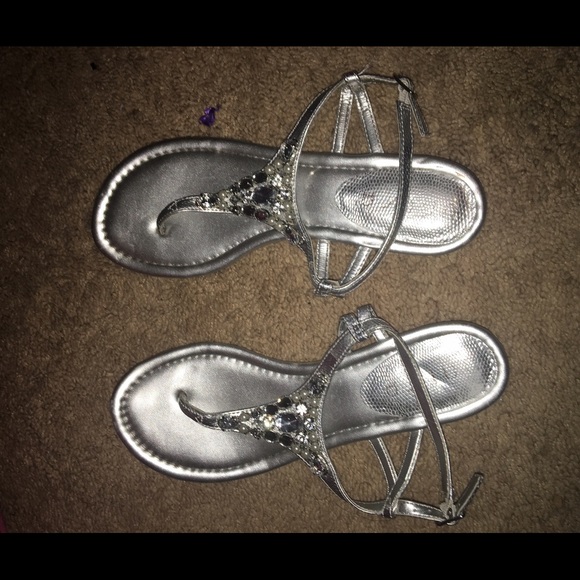 Silver sandals