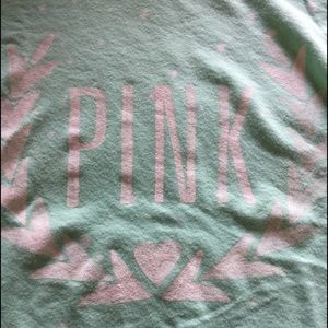 Mint color Victoria secret crew top large