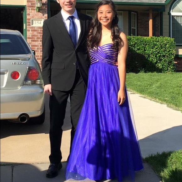 Royal blue prom dress