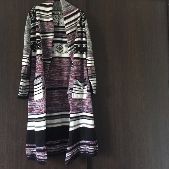 Long tribal cardigan