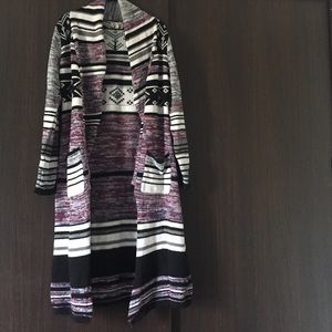 Long tribal cardigan
