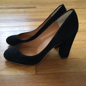 JCrew Black Suede heels