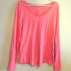 Ann Taylor LOFT long sleeve shirt. - Peach
