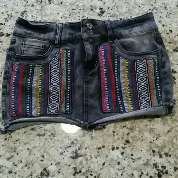 Unique stretchy jean skirt