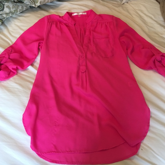 Hot pink tunic style top