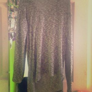 Gray long sleeve coverup with hoodie
