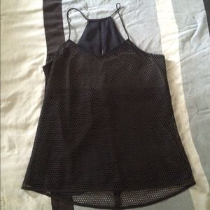 NWOT Black mesh Barcelona tank cami