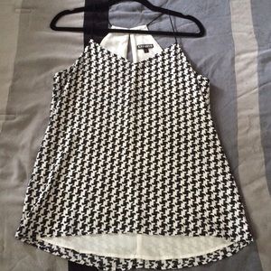 Black and white houndstooth Barcelona tank cami