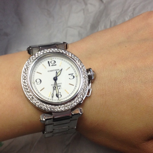 Authentic Cartier Pasha Diamonds Watch