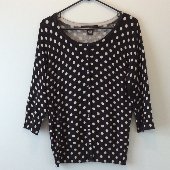 NWT Black & Platinum Polka Dot Cardigan - Picture 2 of 6