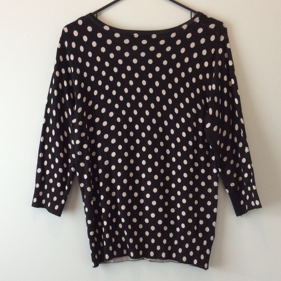 NWT Black & Platinum Polka Dot Cardigan - Picture 3 of 6