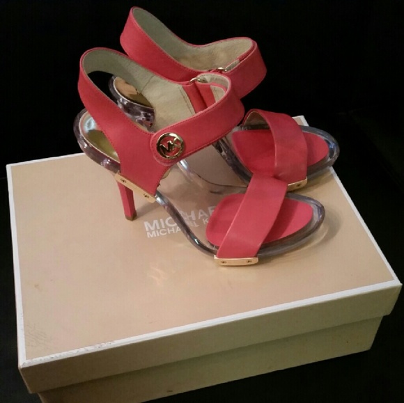 Michael kors leather sandal COLOR: WATER MELON - Picture 1 of 4