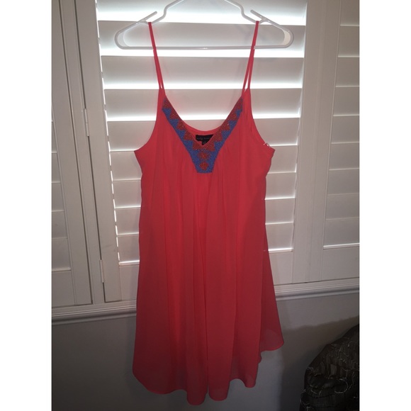 Coral summer dress
