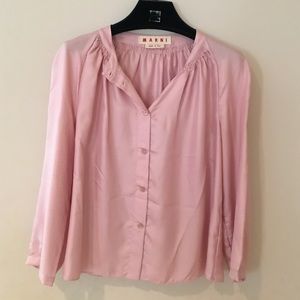 Marni Pink Silk Blouse