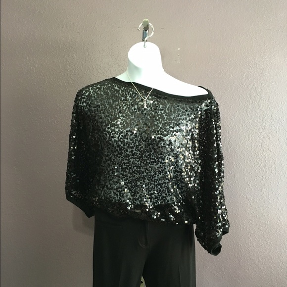 Black Sequin Top