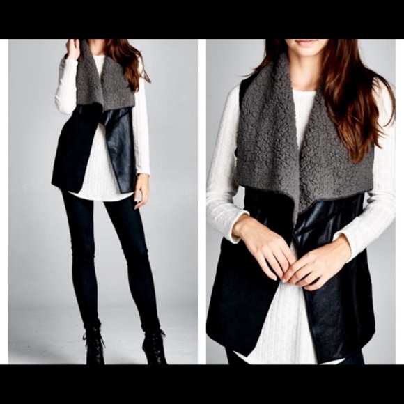 ❗️Black Vegan Leather Jacket - Picture 2 of 2