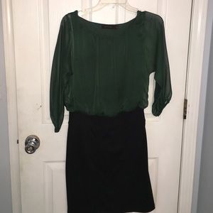 Hunter Green and Black Dress