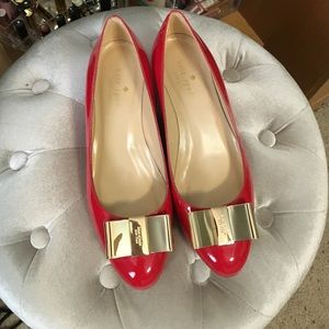 Kate spade red wedges