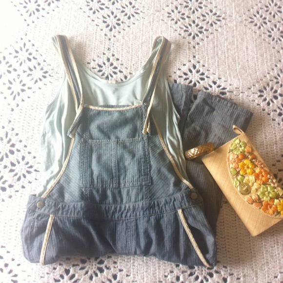 Free People Thomas Pinstripe Boho Overalls