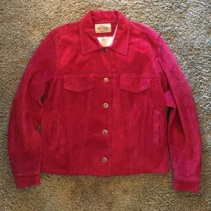 🌻FINAL SALE🌻Red Suede Leather Jacket