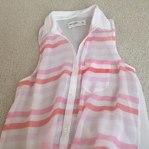 Pink striped tank