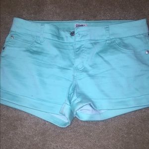 Turquoise shorts