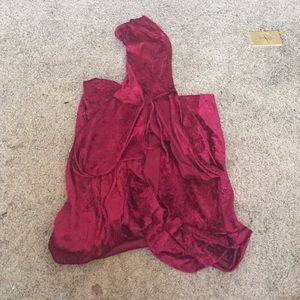 Red velvet hooded cape!