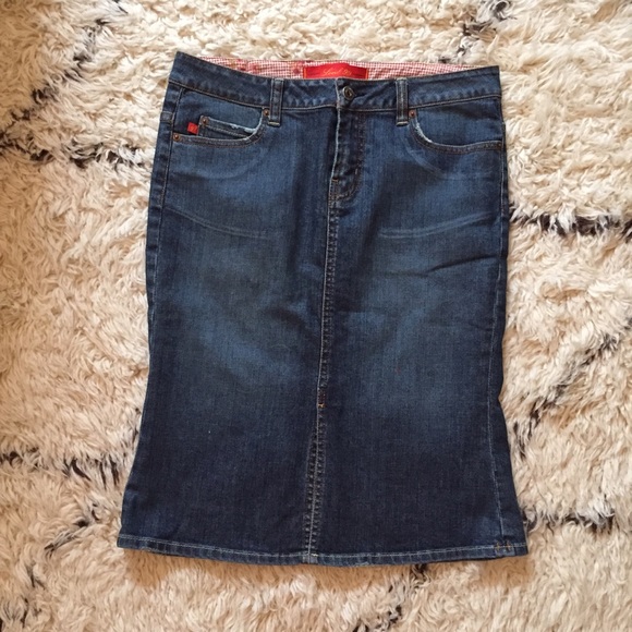 Anthropologie Level 99 denim pencil skirt
