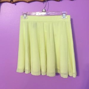 H&M divided neon yellow skirt