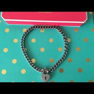 Juicy couture silver heart necklace