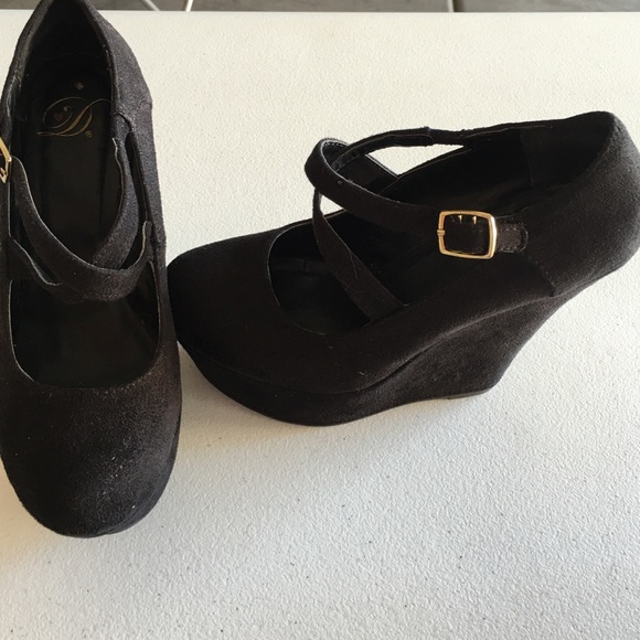 Delicious Black Suede Mary Jane - Picture 2 of 3