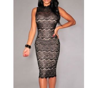 Black lace dress
