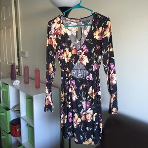 Kendall and Kylie floral open front dress